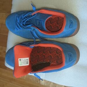Puma, 10, blue and orange suede